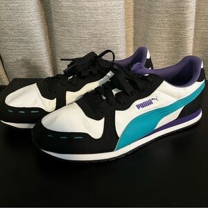 Puma Black, Teal, and Purple Athletic Shoes
